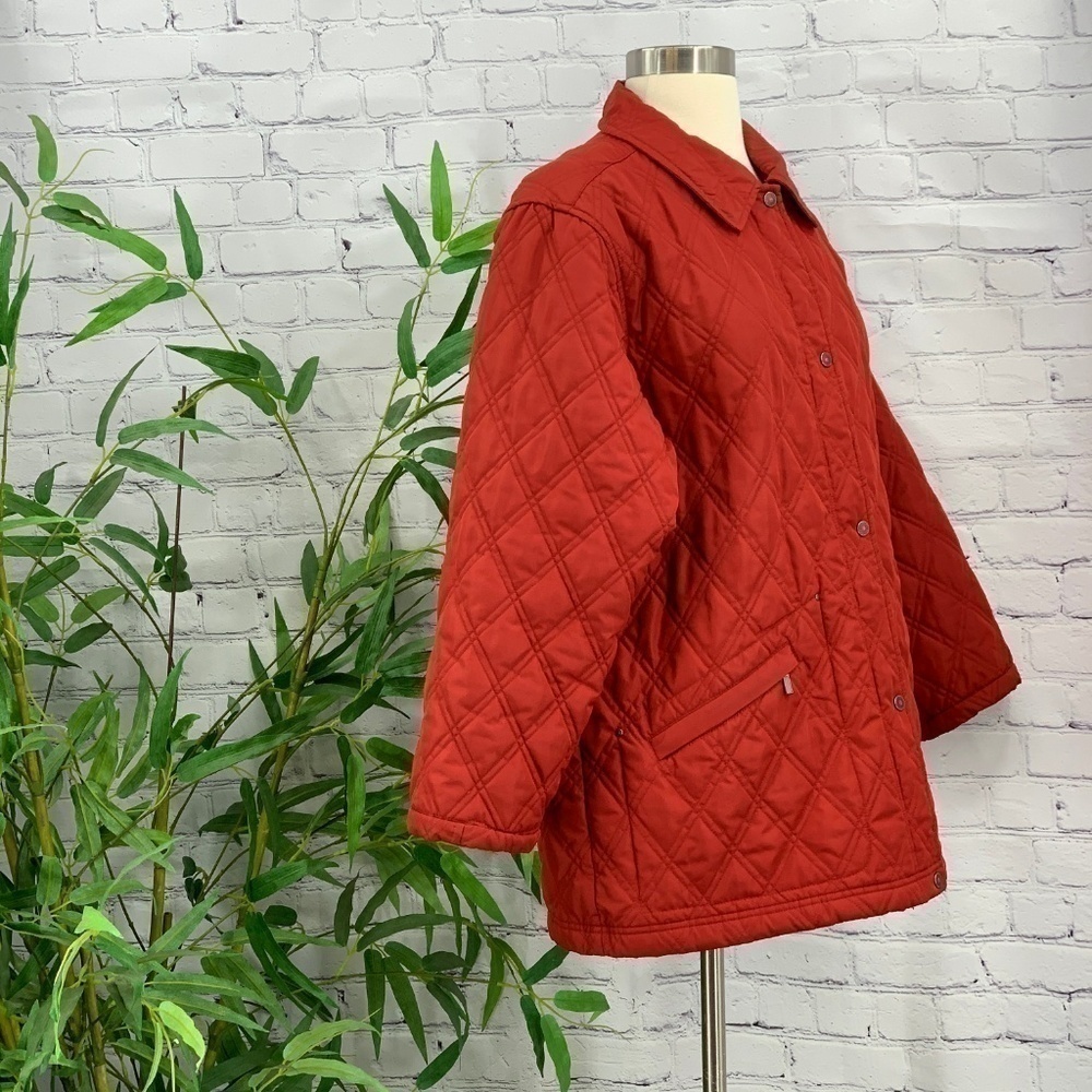 Pacific Trail Rust Quilted Button Down Jacket - Picture 2 of 6